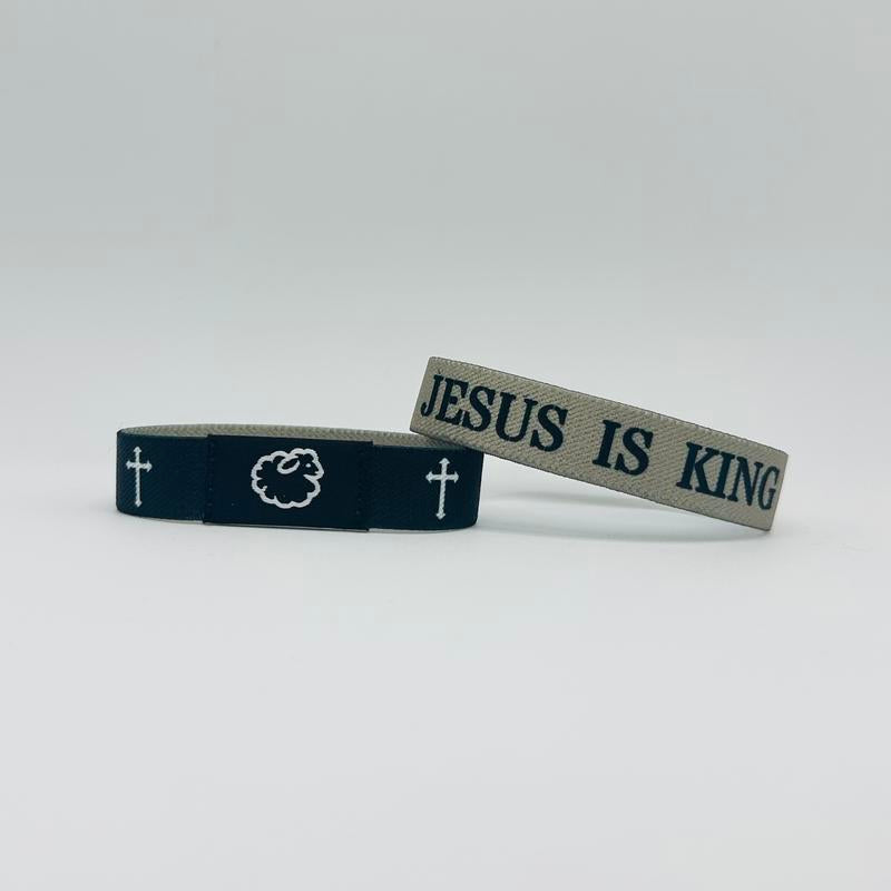 Daily Bible Verse Bracelet Daily Sheepy Bible Verse Christian Bracelet -Jesus Is King